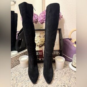 Sam Edelman Annabel Knee High Boots Black Suede